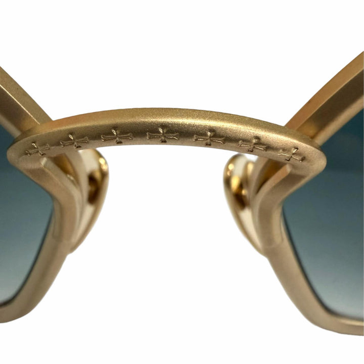 Great CHROME HEARTS sunglasses DATAS Cross Eyewear gold