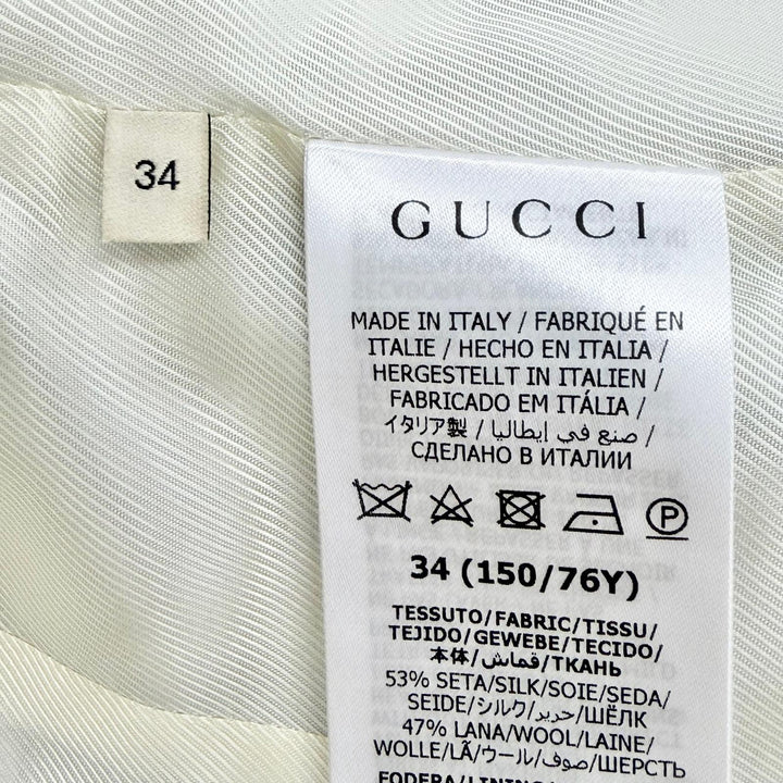 Excellent GUCCI BALENCIAGA tailored jacket Logo Floral Print 34 676217