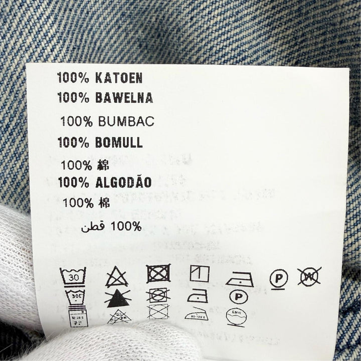Excellent PRADA Overall Triangle logo distressed denim all-in-one IT 36 GFZ011