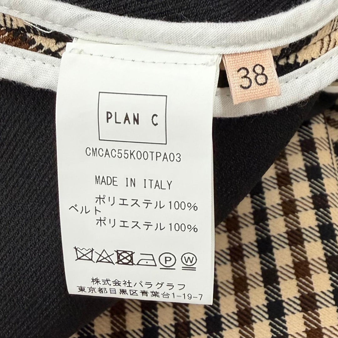 Excellent Plan C suit Checked belt polyester CMCAC55K00TPA03/PNCAB56AZ8TPA3