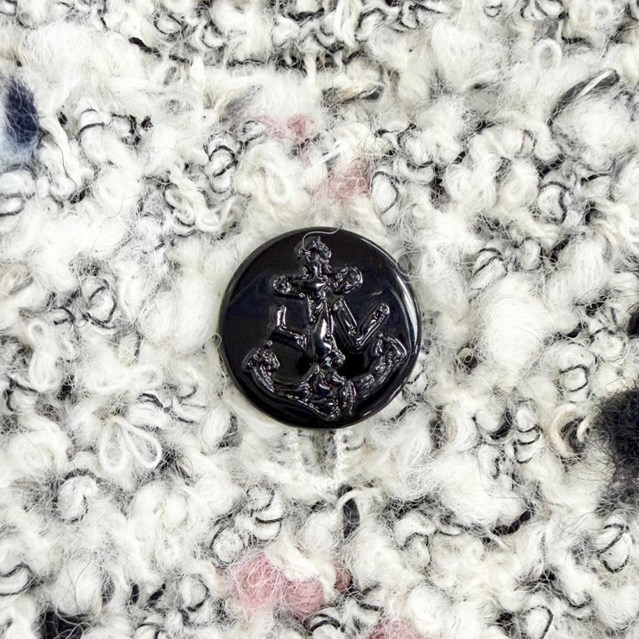 Pristine LOUIS VUITTON Tweed skirt Anchor Button Mini White system wool IT 40