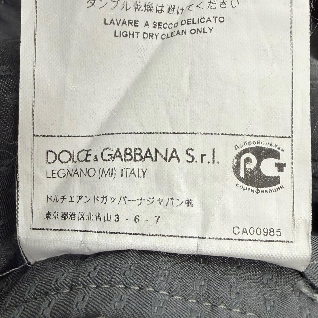 Excellent DOLCE&GABBANA suit 3-piece two-piece set single gray wool mens IT 48