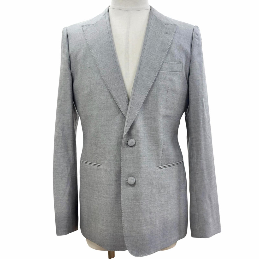 Excellent DOLCE&GABBANA suit 3-piece two-piece set single gray wool mens IT 48