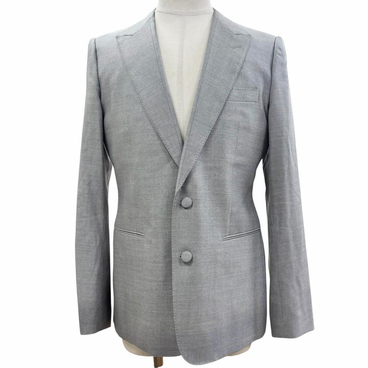 Excellent DOLCE&GABBANA suit 3-piece two-piece set single gray wool mens IT 48