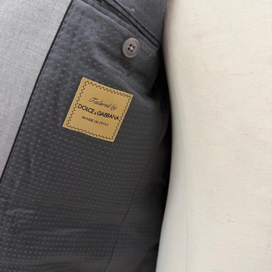 Excellent DOLCE&GABBANA suit 3-piece two-piece set single gray wool mens IT 48