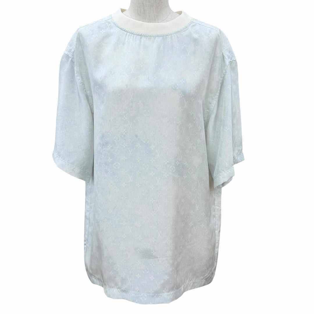 Pristine LOUIS VUITTON Short sleeve T-shirt Oversized Monogram Crewneck silk 32