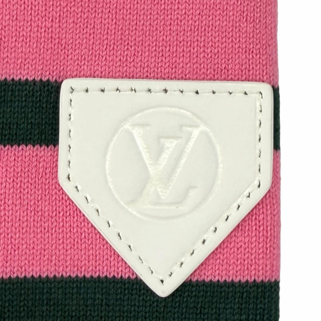 Pristine LOUIS VUITTON Short sleeve T-shirt LV Leather Patch Border cotton M