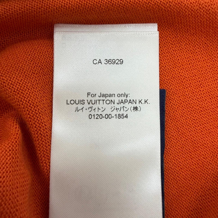 Pristine LOUIS VUITTON Short sleeve knit Palm Tree Intarsia Short Sleeve Orange