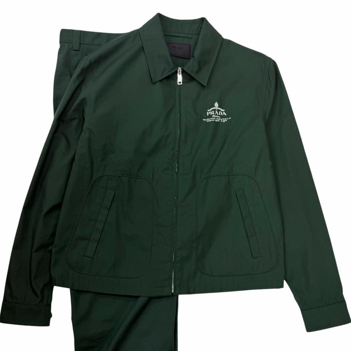 Great PRADA two-piece set Blouson jacket and trousers green