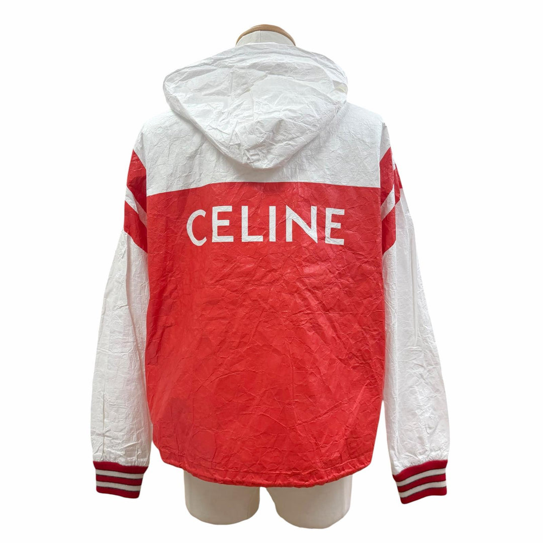 Pristine CELINE hoodie Back logo, Wrinkles finish, paper windbreaker 2W546323Q