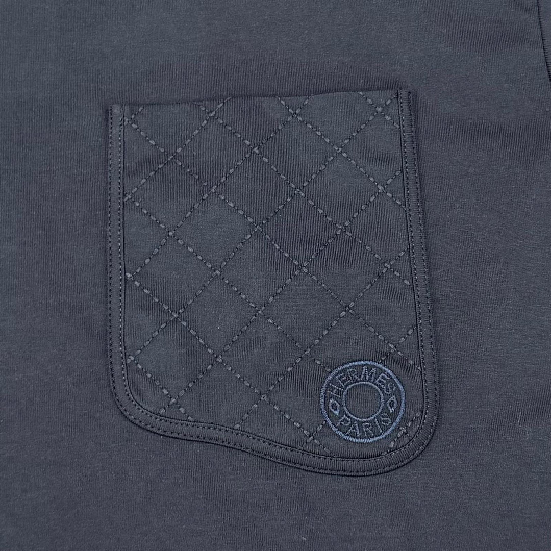 Excellent HERMES Short sleeve T-shirt Tapiducelle Dark navy cotton 40 6H4635DA