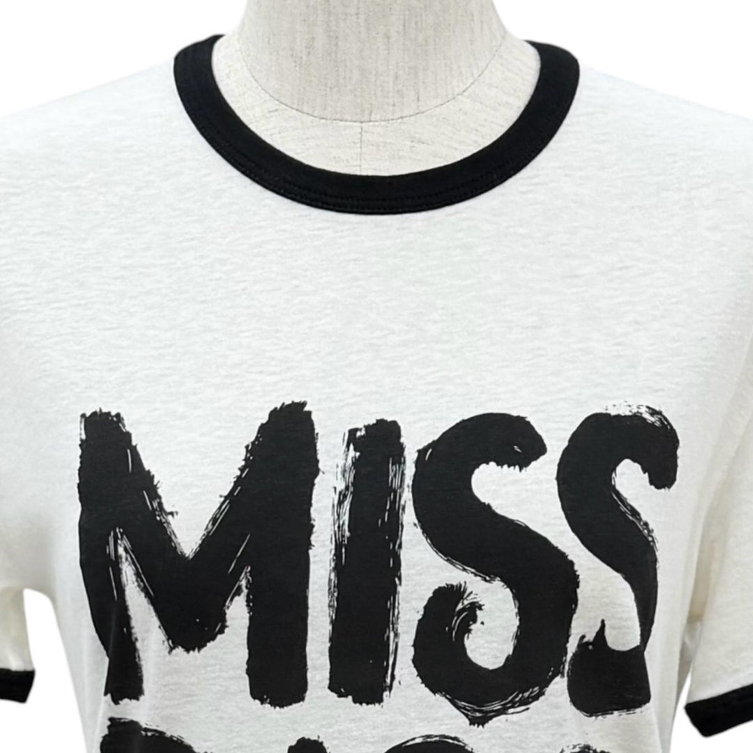 Excellent Christian Dior T-shirt MISS DIOR logo print cotton XS 453T40A4554