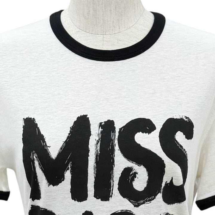Excellent Christian Dior T-shirt MISS DIOR logo print cotton XS 453T40A4554