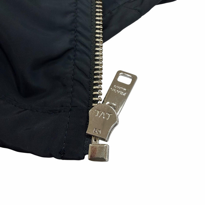 Great PRADA Jacket Triangle with logo, hooded, zip-up jacket Navy 38 290597