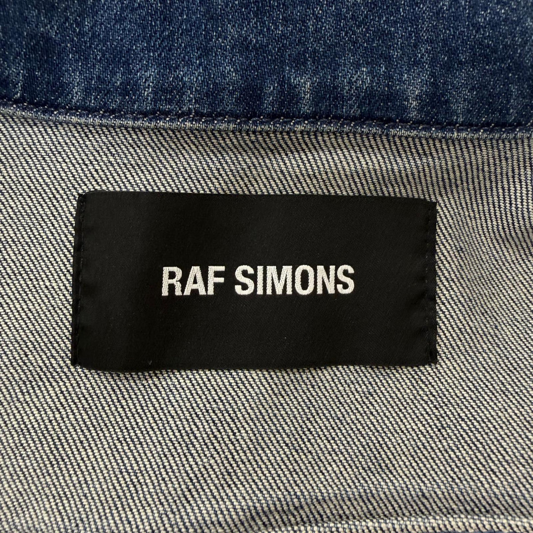 Excellent RAF SIMONS Denim Jacket DENIM SLIM FIT JACKET Comes with a pin badge