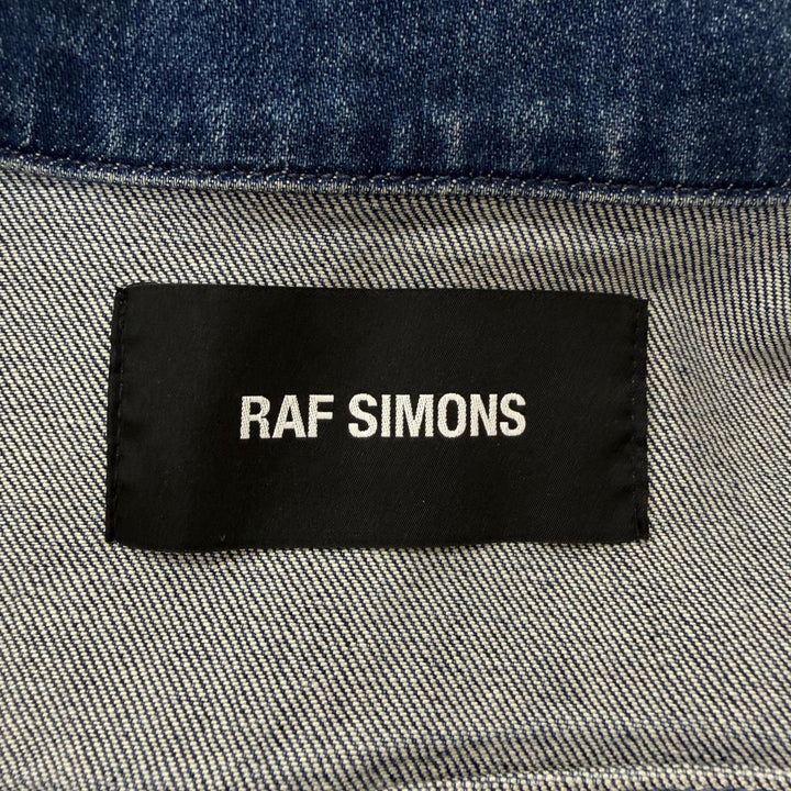 Excellent RAF SIMONS Denim Jacket DENIM SLIM FIT JACKET Comes with a pin badge