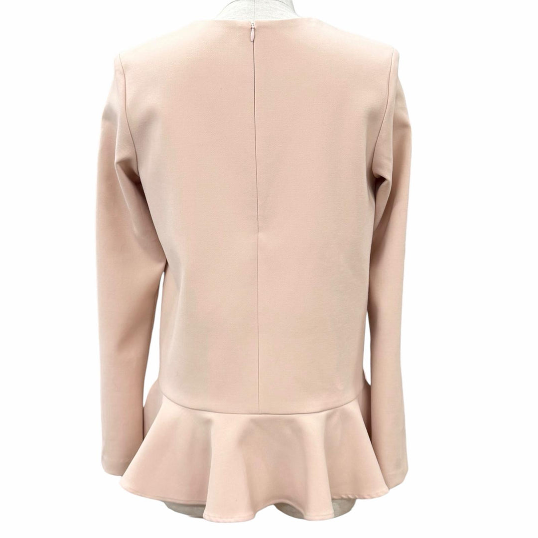 Excellent YOKO CHAN blouse peplum top with eco-pearl accents 36 YCB-522-290