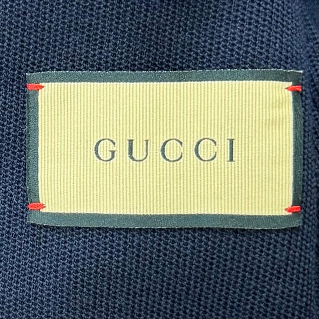 Excellent GUCCI tailored jacket BEE embroidery, gold buttons Navy wool