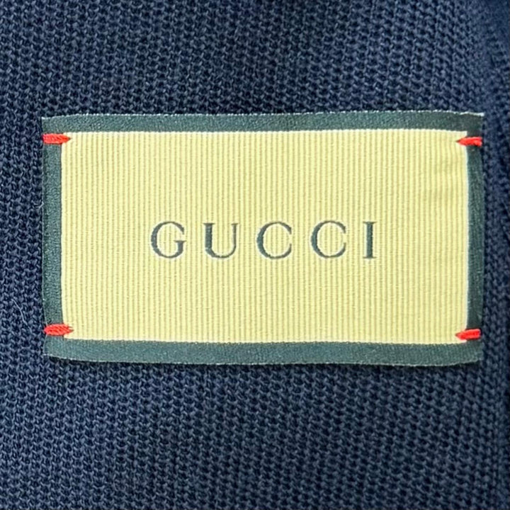 Excellent GUCCI tailored jacket BEE embroidery, gold buttons Navy wool