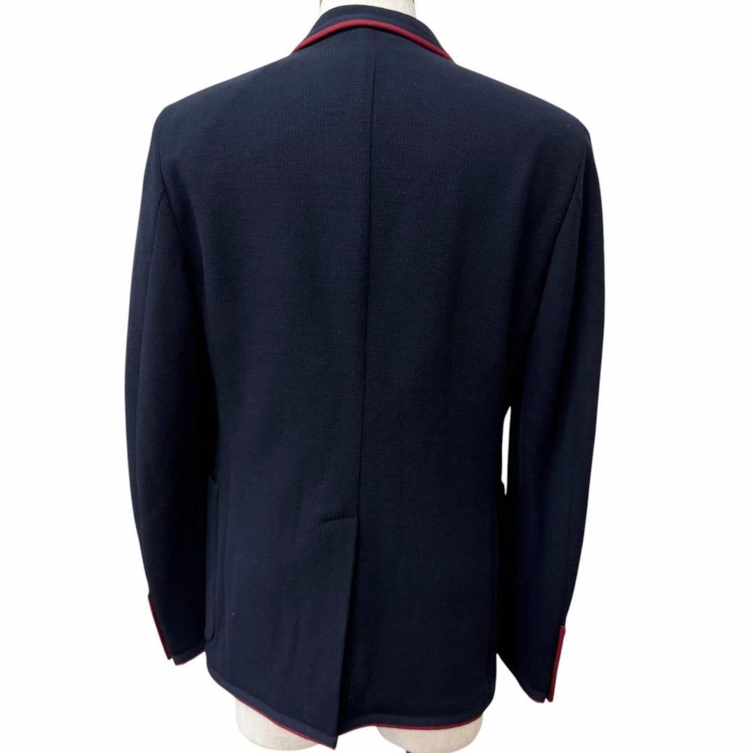Excellent GUCCI tailored jacket BEE embroidery, gold buttons Navy wool