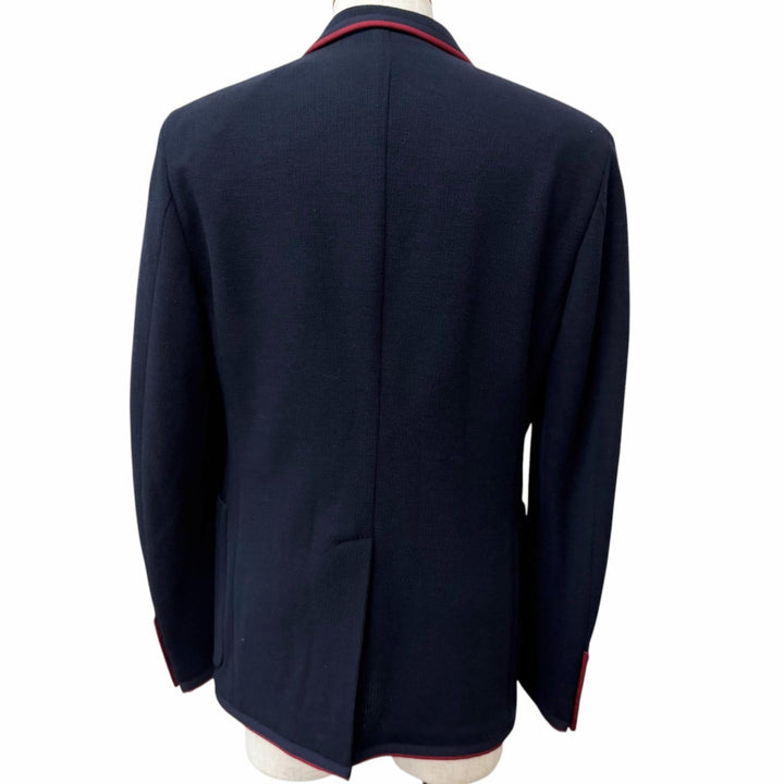 Excellent GUCCI tailored jacket BEE embroidery, gold buttons Navy wool