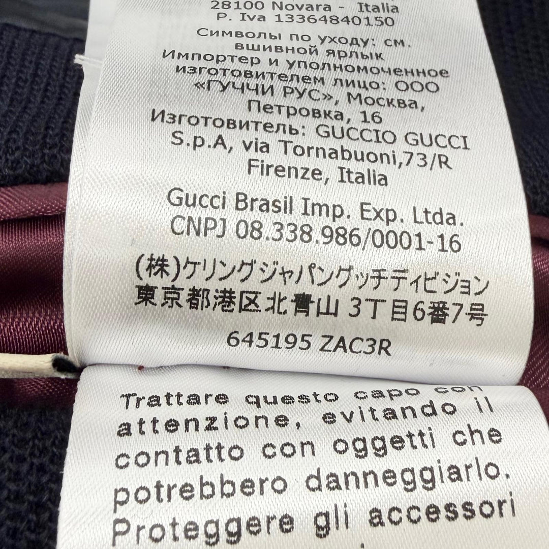Excellent GUCCI tailored jacket BEE embroidery, gold buttons Navy wool