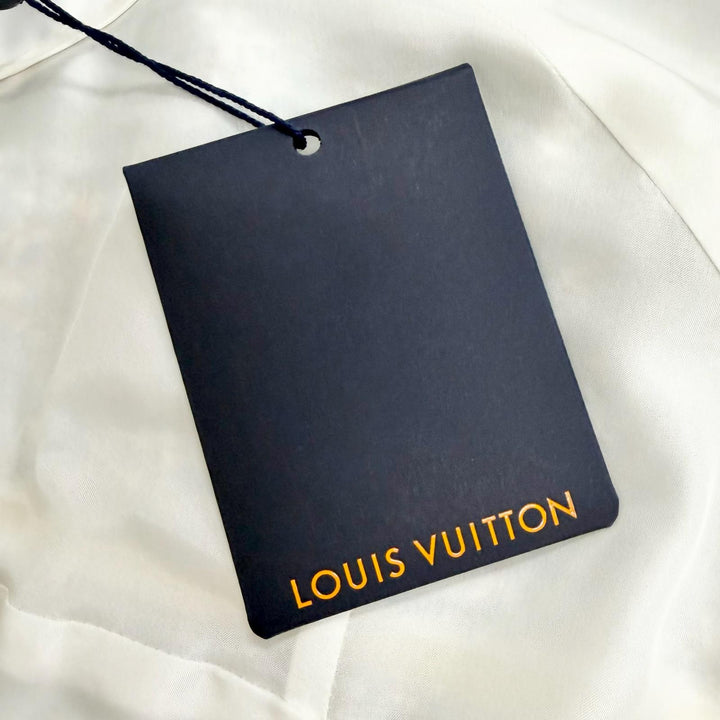 Pristine LOUIS VUITTON one piece Stardust Lurex Tweed Dress No sleeve blue FR 34