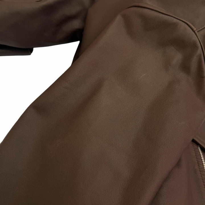 Great BURBERRY BLACK LABEL leather jacket Double rider jacket