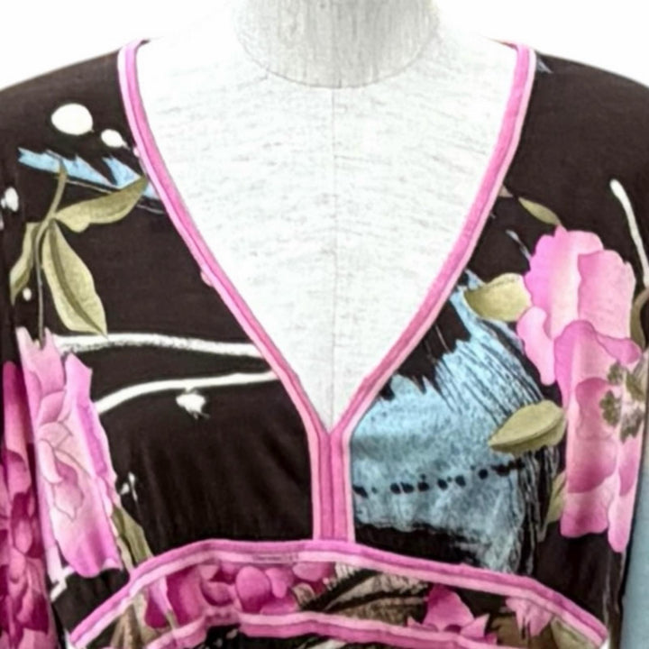 Excellent LEONARD FASHION one piece Belted Floral Long Sleeve Multi wool Women