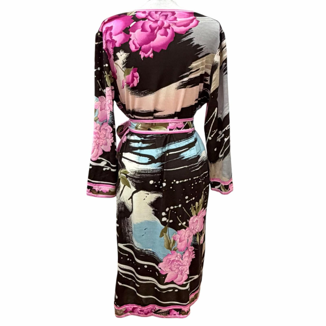Excellent LEONARD FASHION one piece Belted Floral Long Sleeve Multi wool Women