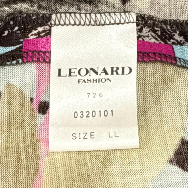 Excellent LEONARD FASHION one piece Belted Floral Long Sleeve Multi wool Women