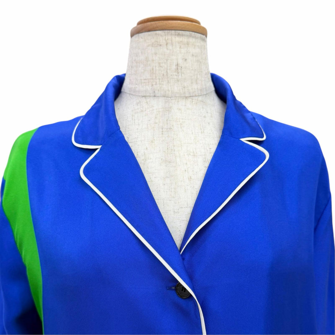 Excellent Christian Dior two-piece set Long-sleeved shirt and pants silk IT 44