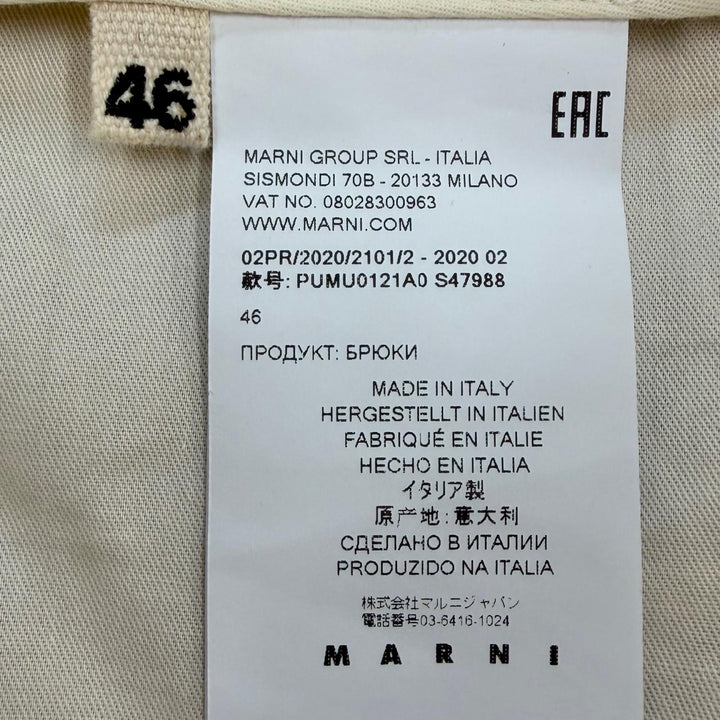 Excellent MARNI Pants slacks beige wool mens IT 46 PUMU0121A0