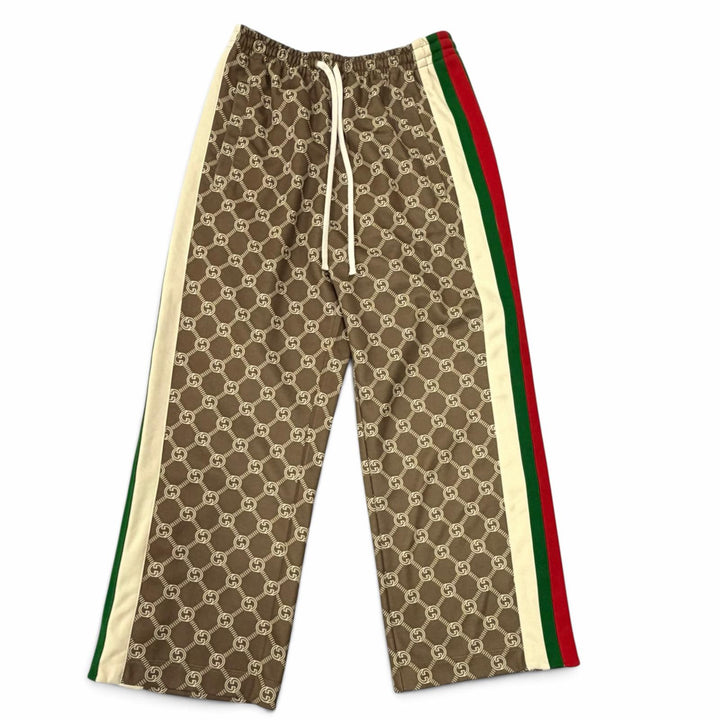 Pristine GUCCI Pants Interlocking G Web Stripe Track Pants polyester XS 671496