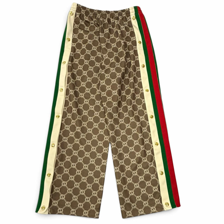 Pristine GUCCI Pants Interlocking G Web Stripe Track Pants polyester XS 671496