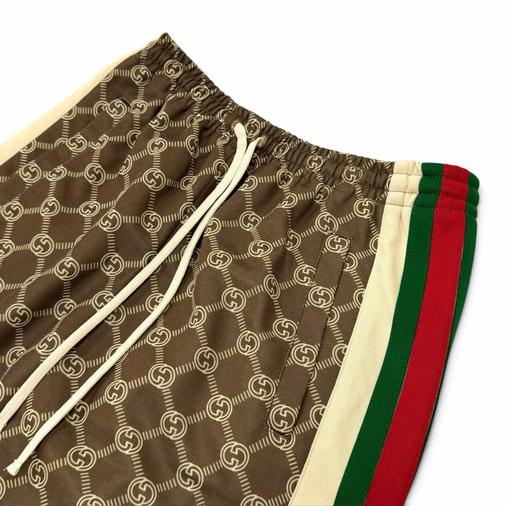 Pristine GUCCI Pants Interlocking G Web Stripe Track Pants polyester XS 671496