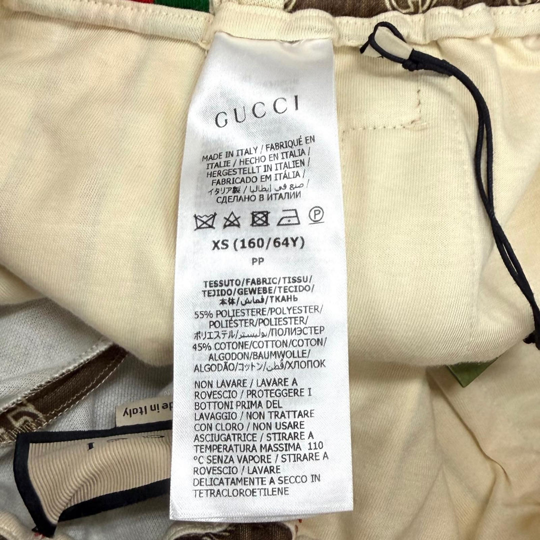 Pristine GUCCI Pants Interlocking G Web Stripe Track Pants polyester XS 671496