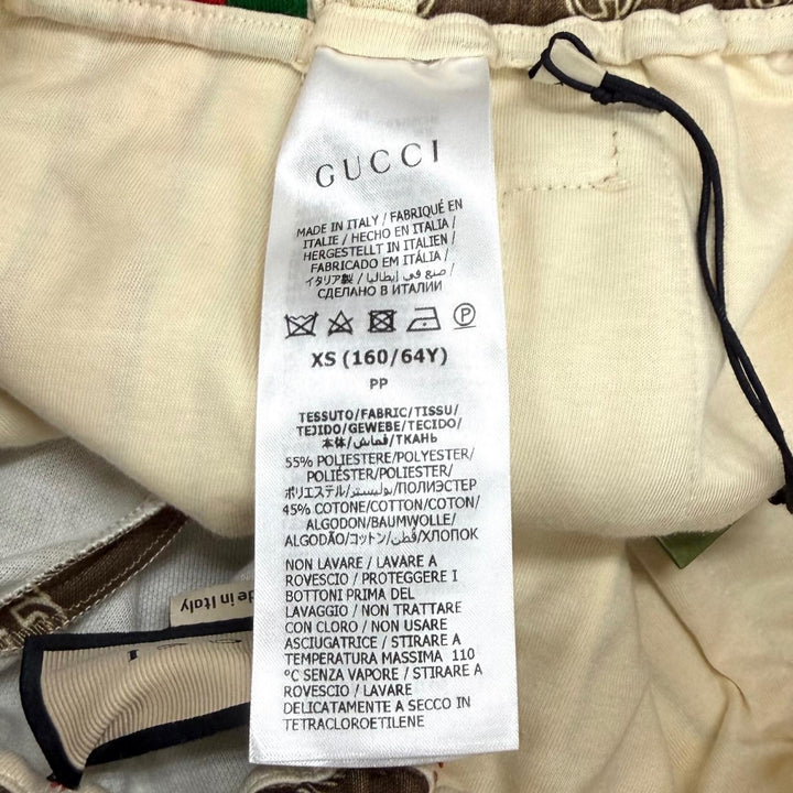 Pristine GUCCI Pants Interlocking G Web Stripe Track Pants polyester XS 671496