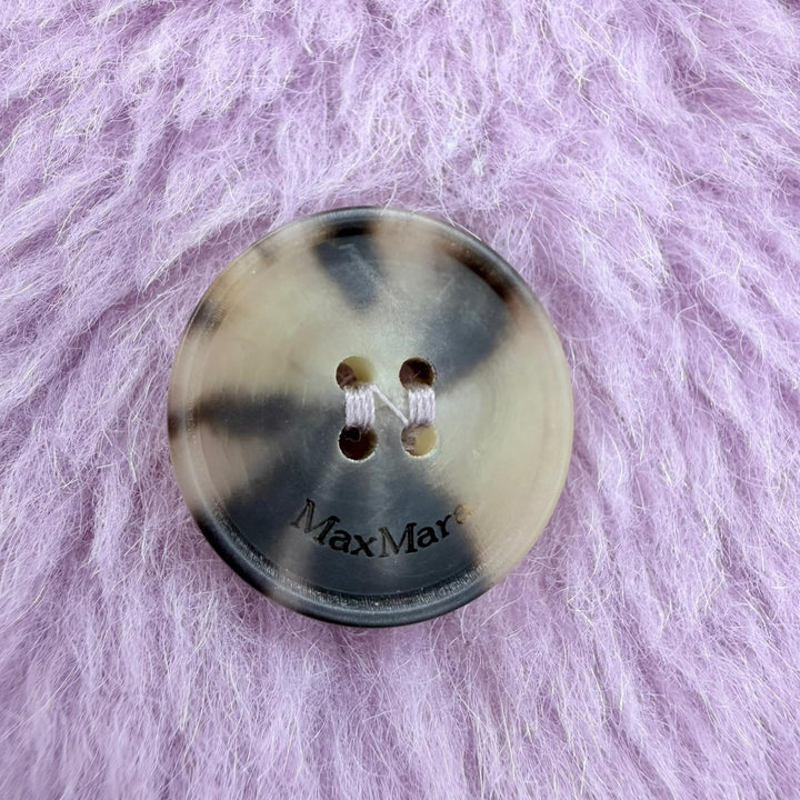 Excellent Max Mara coat Teddy bear Silk blend TEDGIRL purple alpaca XS