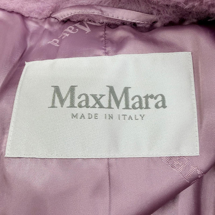 Excellent Max Mara coat Teddy bear Silk blend TEDGIRL purple alpaca XS