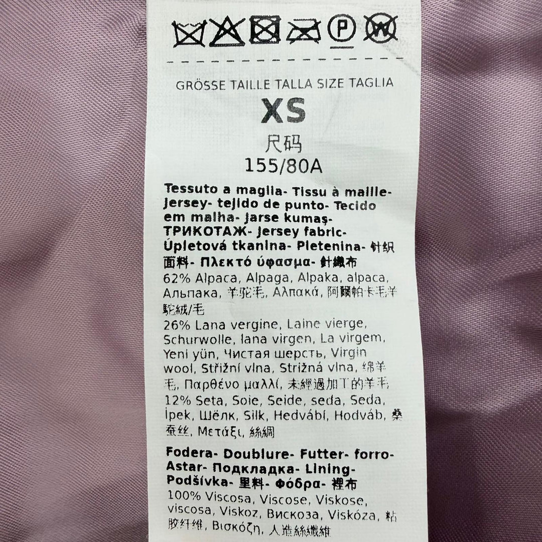 Excellent Max Mara coat Teddy bear Silk blend TEDGIRL purple alpaca XS