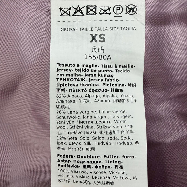 Excellent Max Mara coat Teddy bear Silk blend TEDGIRL purple alpaca XS