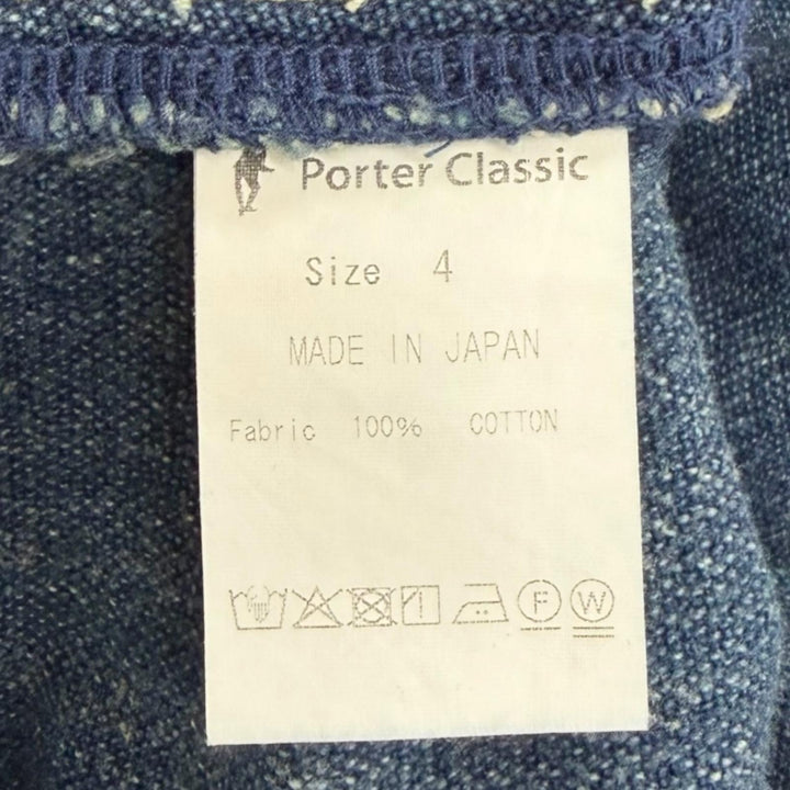 Excellent PORTER CLASSIC Denim pants AFRICAN COTTON PANTS All-over print