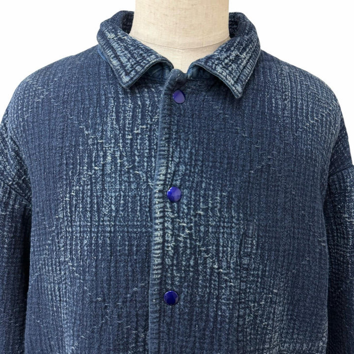 Excellent PORTER CLASSIC Jacket SASHIKO SHIRT JACKET Sashiko Indigo blue