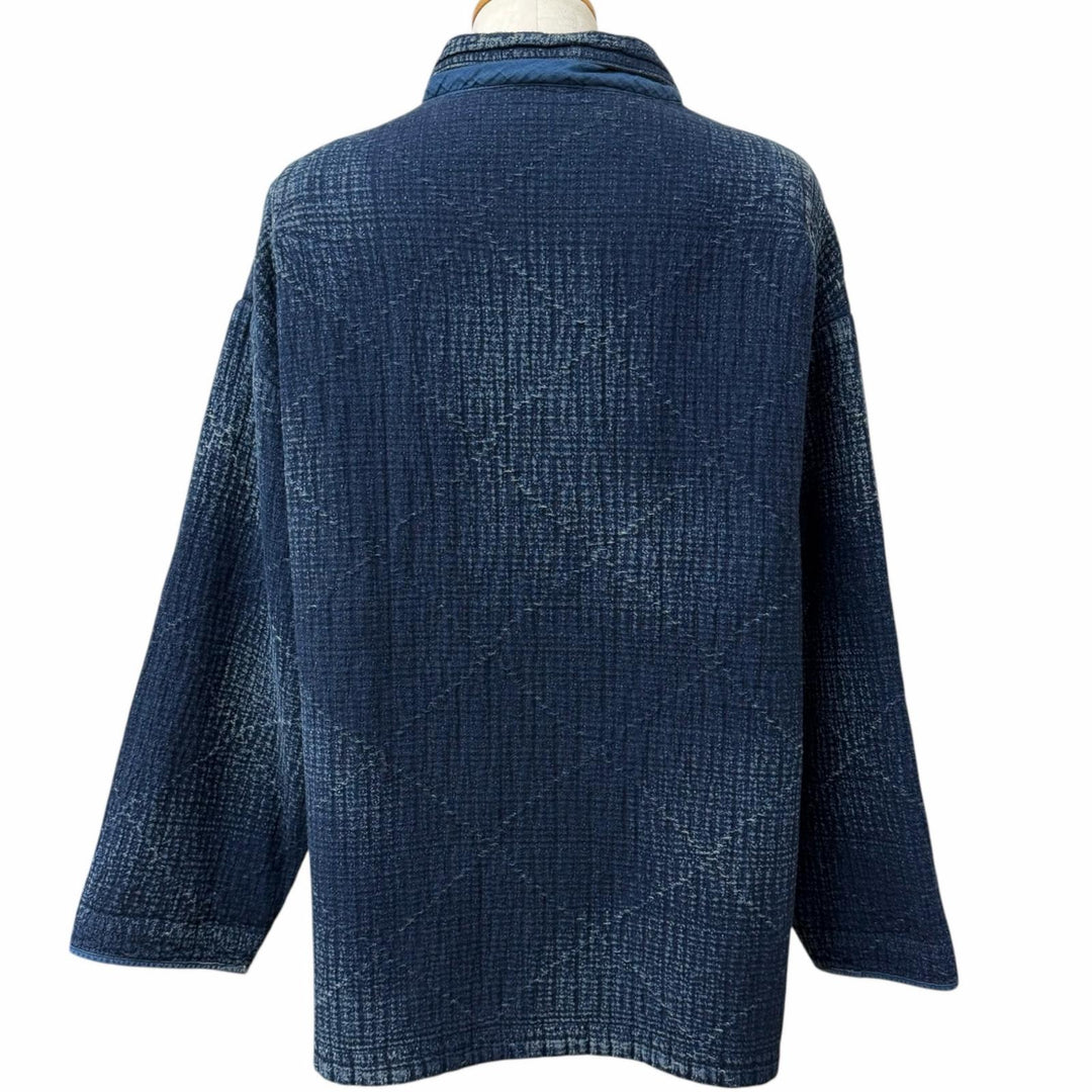 Excellent PORTER CLASSIC Jacket SASHIKO SHIRT JACKET Sashiko Indigo blue