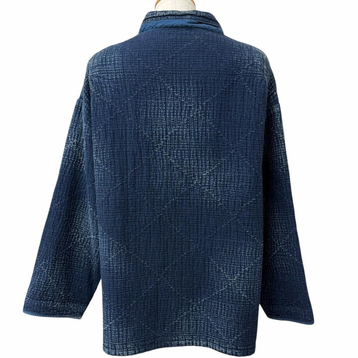 Excellent PORTER CLASSIC Jacket SASHIKO SHIRT JACKET Sashiko Indigo blue