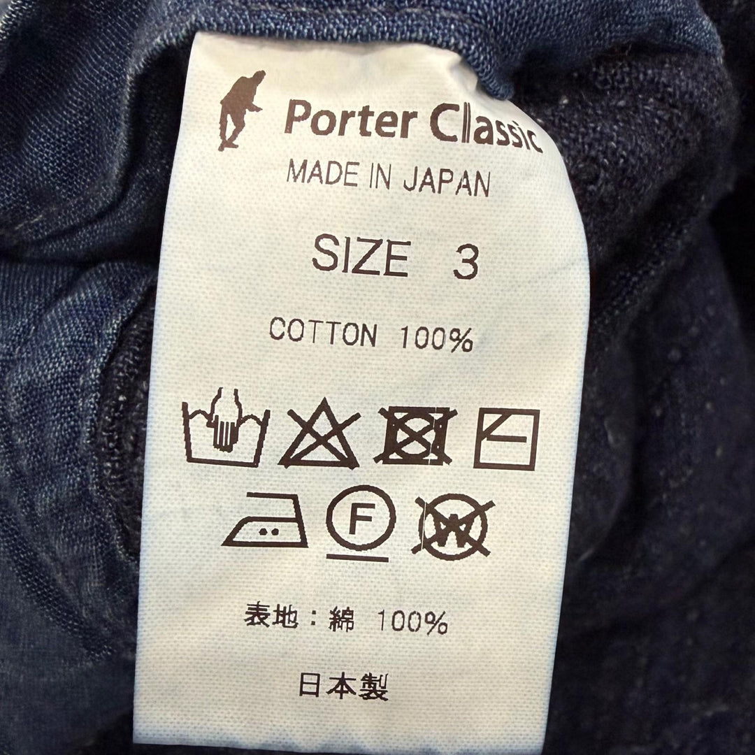 Excellent PORTER CLASSIC Jacket SASHIKO SHIRT JACKET Sashiko Indigo blue
