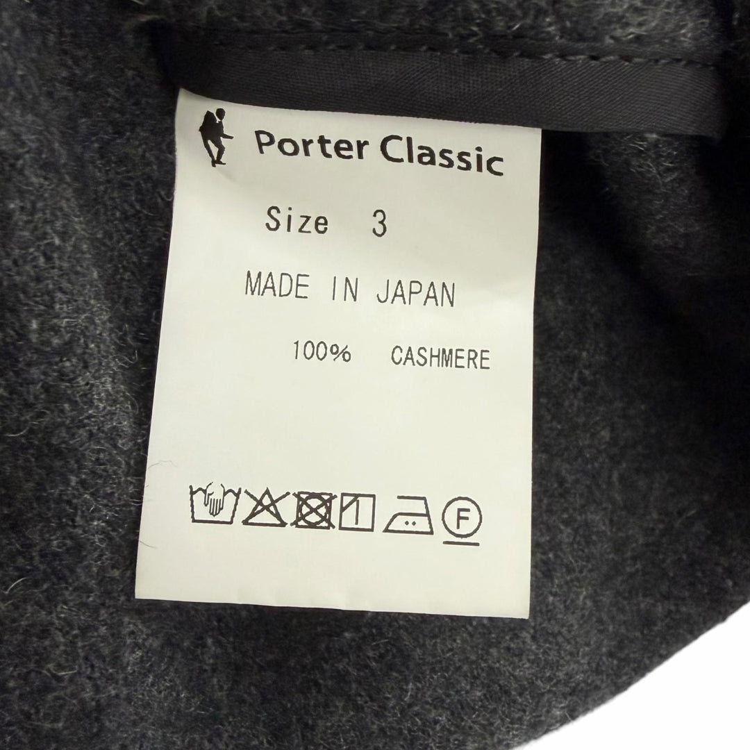 Excellent PORTER CLASSIC coat Charcoal gray cashmere mens 3