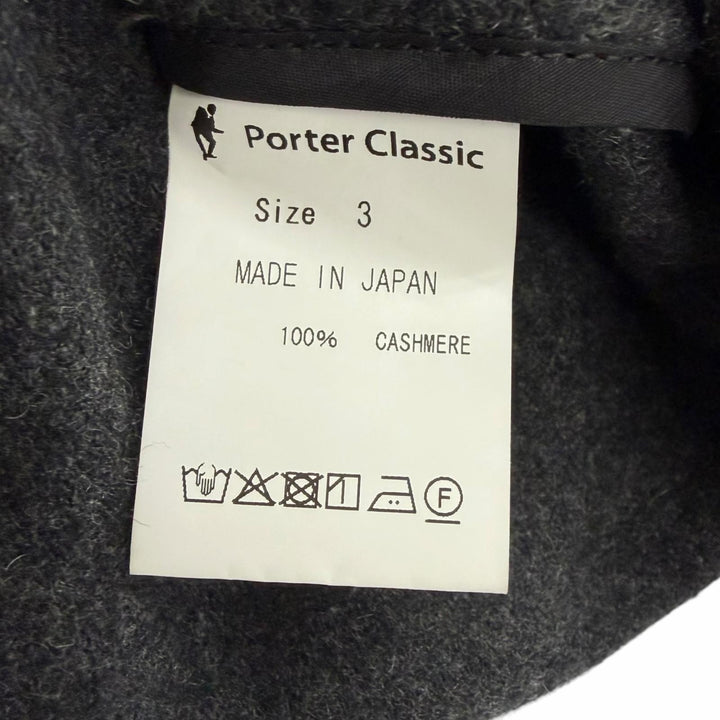 Excellent PORTER CLASSIC coat Charcoal gray cashmere mens 3