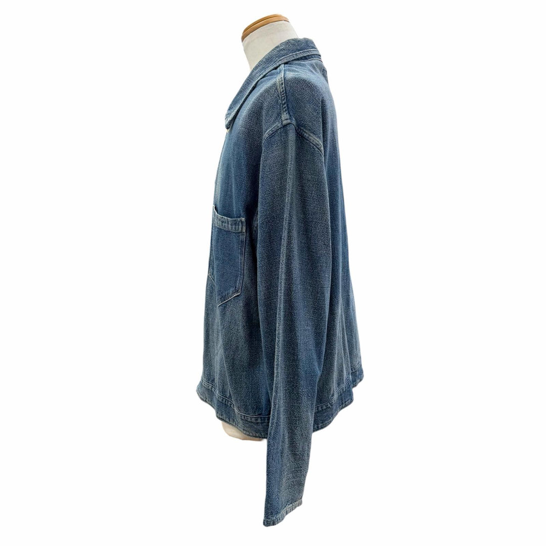 Excellent PORTER CLASSIC Denim Jacket AFRICAN COTTON CLEAR JACKET blue cotton 3